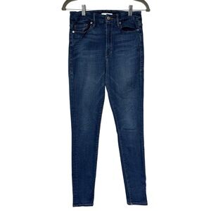 {Good American} "Good Waist Skinny in Blue013" Stretch Denim Jeans